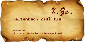 Kaltenbach Zsófia névjegykártya