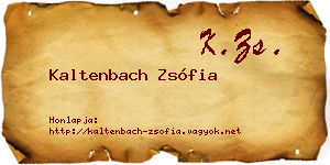 Kaltenbach Zsófia névjegykártya