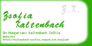 zsofia kaltenbach business card
