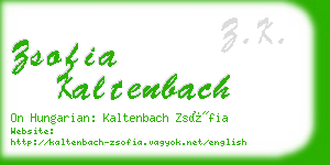 zsofia kaltenbach business card